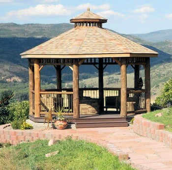 Log Octagon Gazebo Kit #17